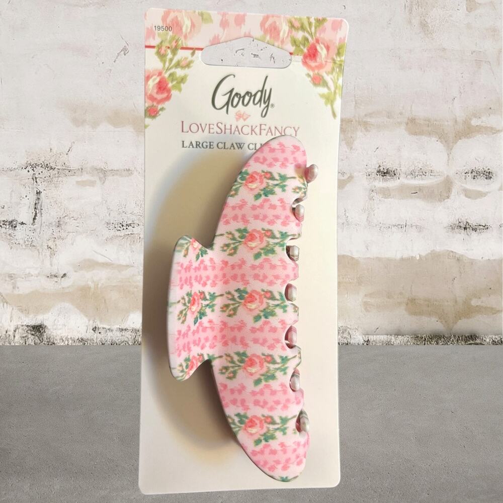 LoveShackFancy x Goody Blooming Heirloom Large Claw Clip 1CT Strawberry NEW
